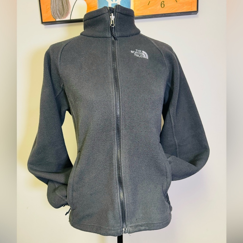 The North Face Black Soft Fleece Full Zip Up 2 Pocket Jacket Adult Size M